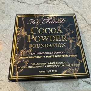 Too Faced Cocoa Powder Foundation with Black and Gold Design
